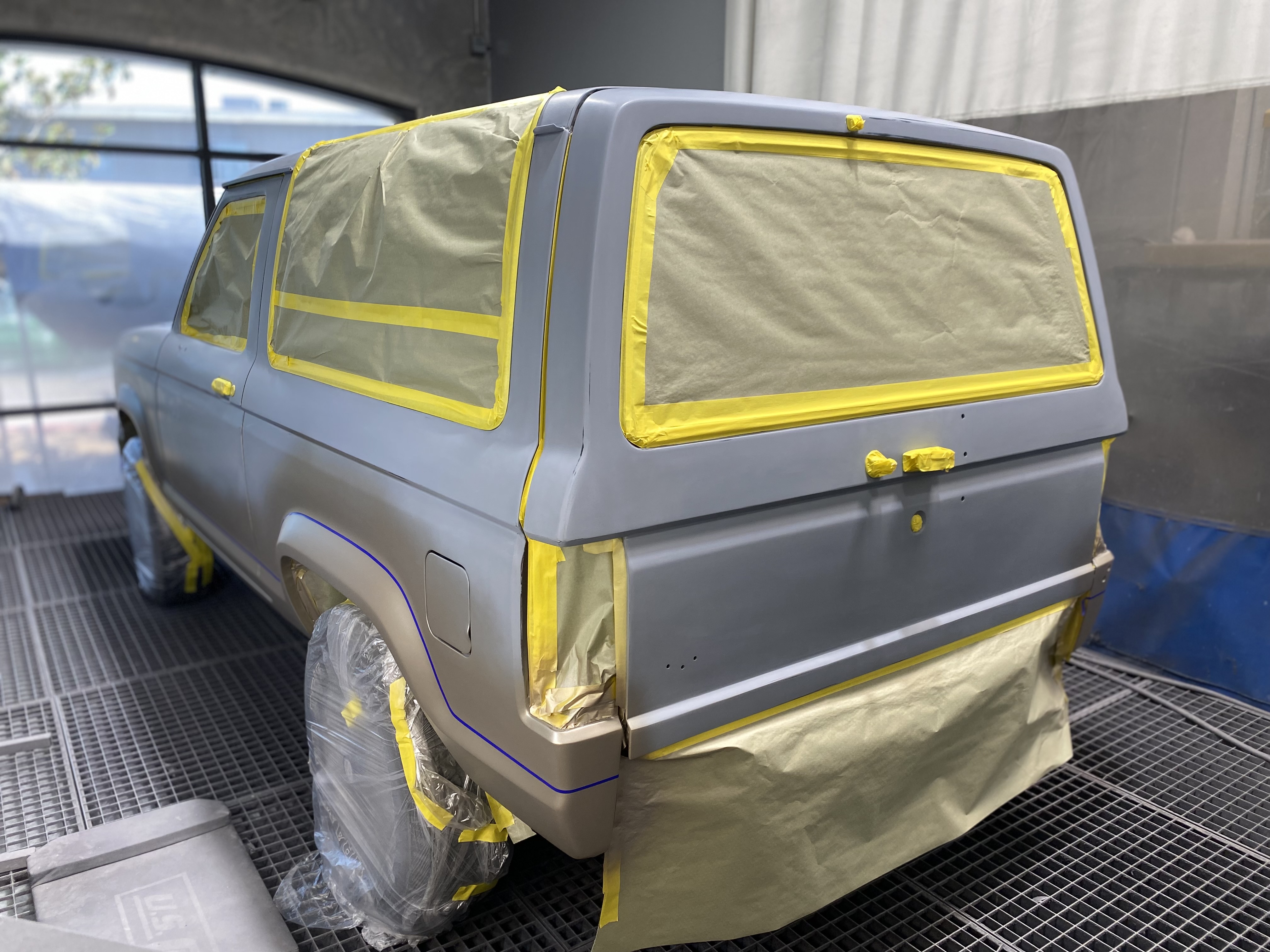 Real paint refinishing work in progress at Santee Auto Body